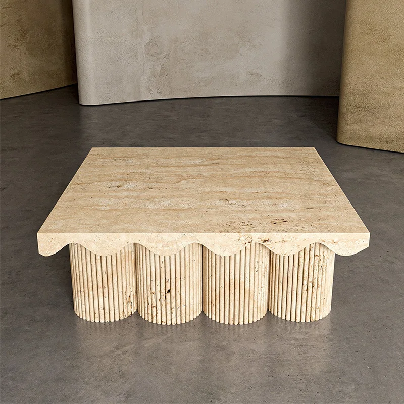 Nordic natural marble coffee table for living room