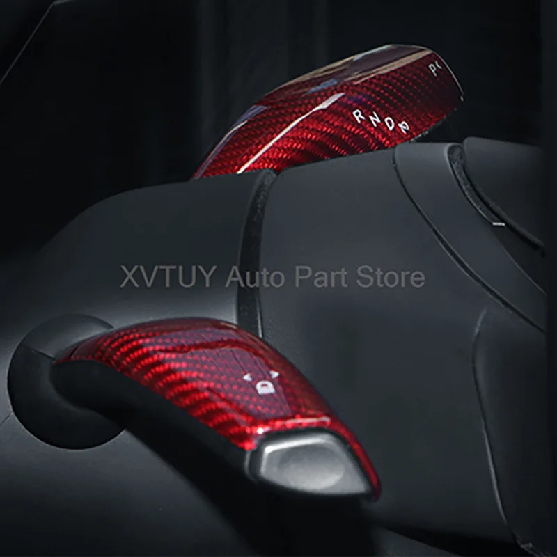 

Carbon Fiber Interior Modification Accessories Wiper Gear Shift Paddle for Tesla Model 3/Y Decoration Clip-on Installation Easy