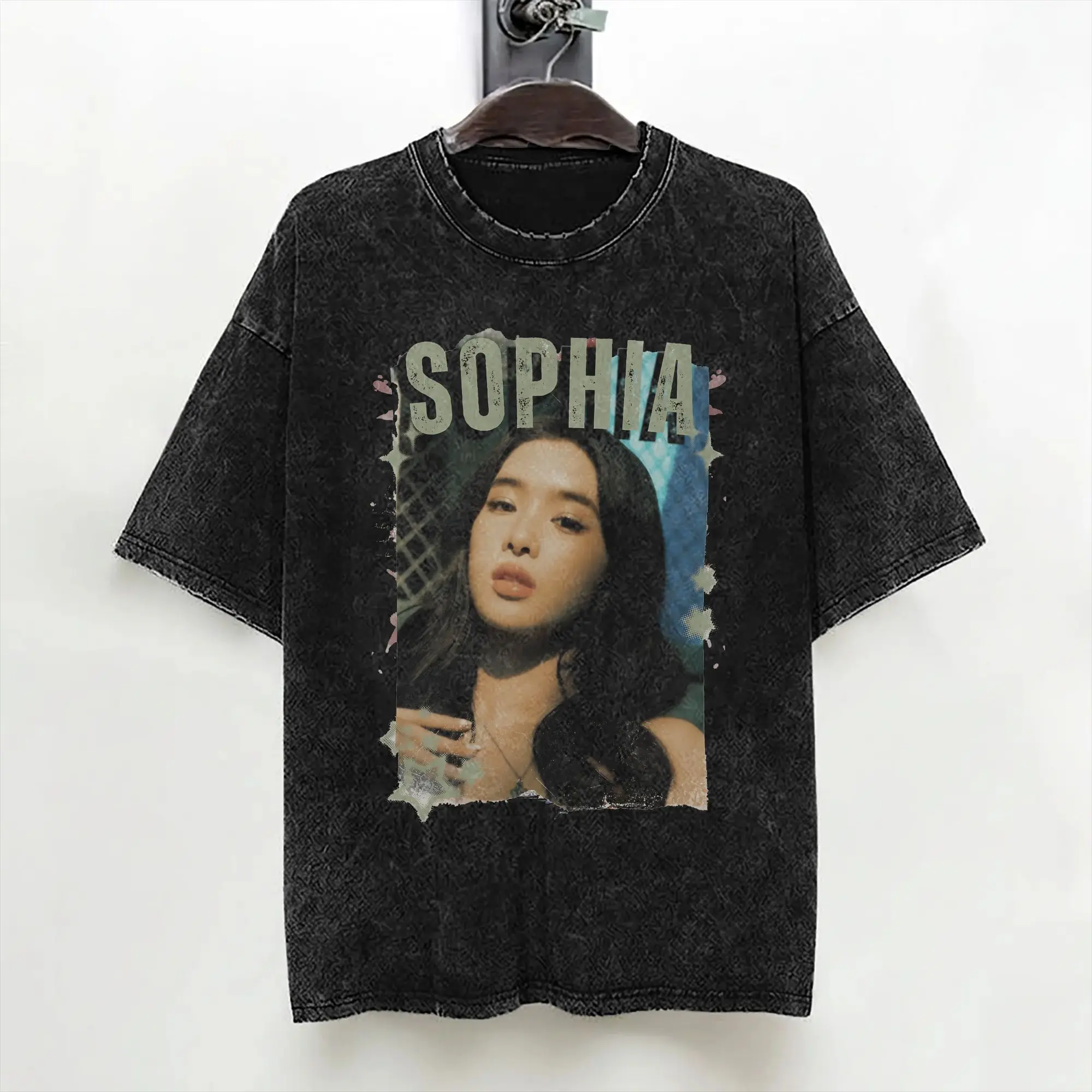 Sophia Katseyes Kpop Girl Group T Shirts Washed Short Sleeve Street T-Shirt  Novelty Men Women Streetwear Summer Tees