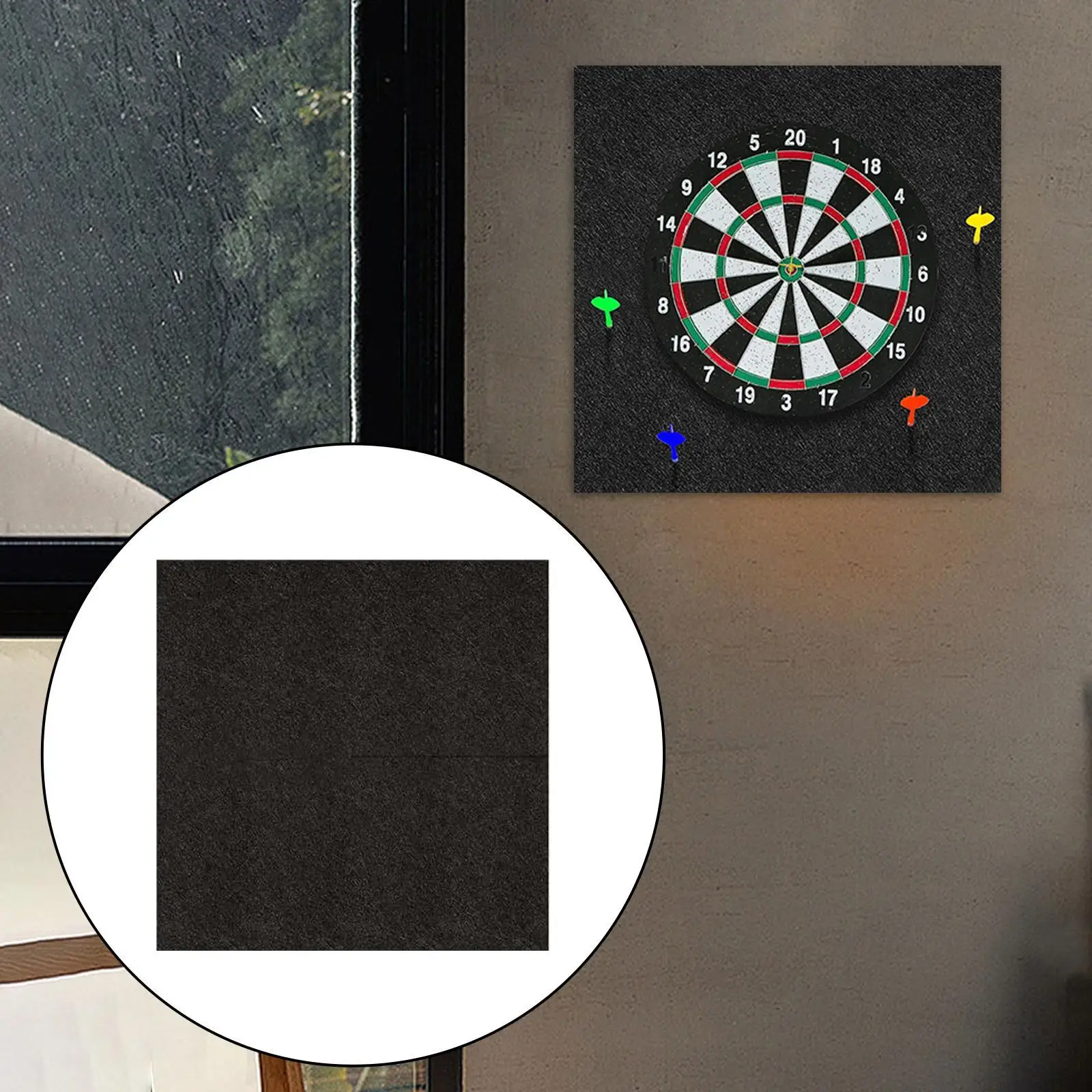 

Felt Protective Board Dartboard Shield Home Decoration Wall Protection for Dartboard Board Lining Protector for Bar Workshop