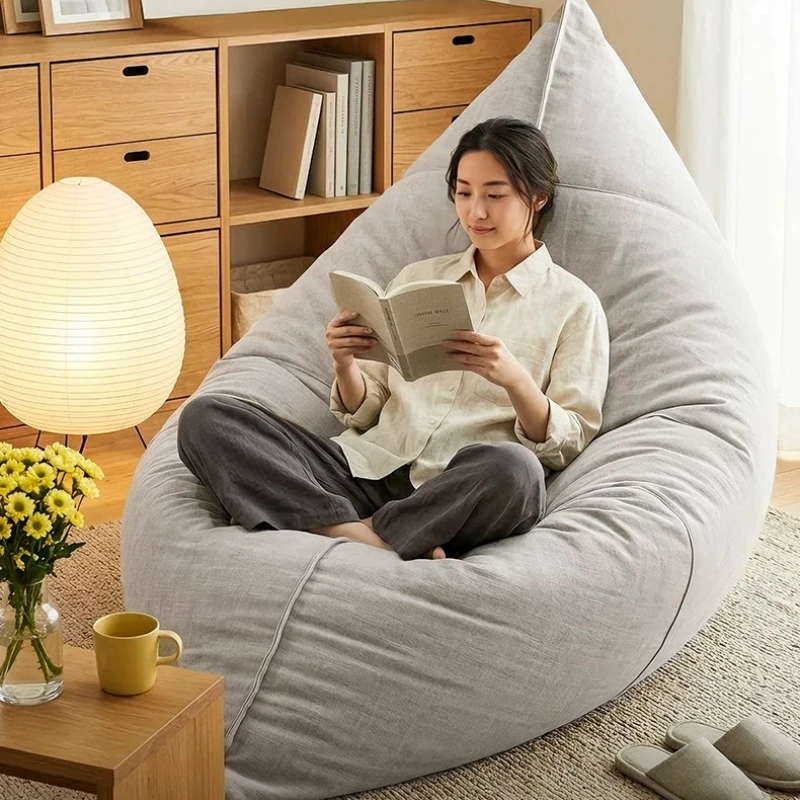 Single Sofa Bean Bag Sofas Cushioned Relax Bean Bag Sofas French Style Bedroom Lounge With Filler Koltuk Mobilya Hotel Furniture