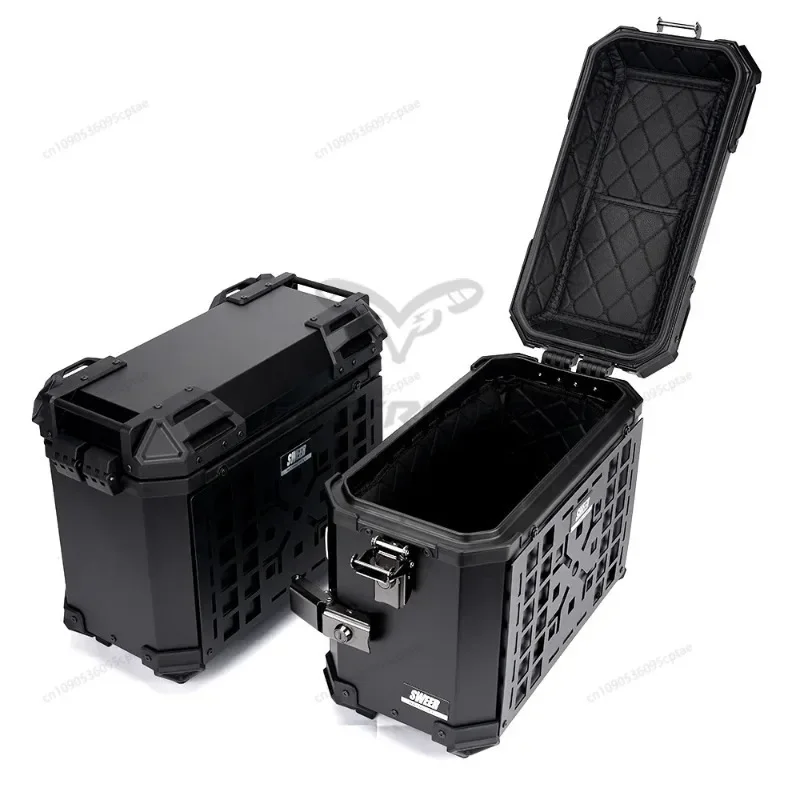 Universal motorcycle aluminum alloy 35L side box waterproof anti-collision quick Assembly disassembly Accessories
