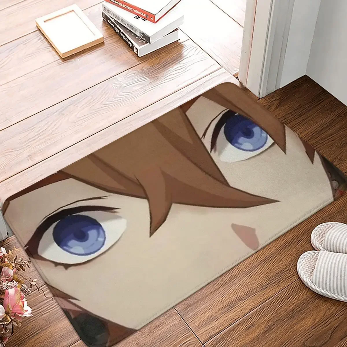 Non-slip Doormat Childe Tartaglia Face Meme Genshin Impact Carpet Bath Bedroom Mat Welcome Home Pattern