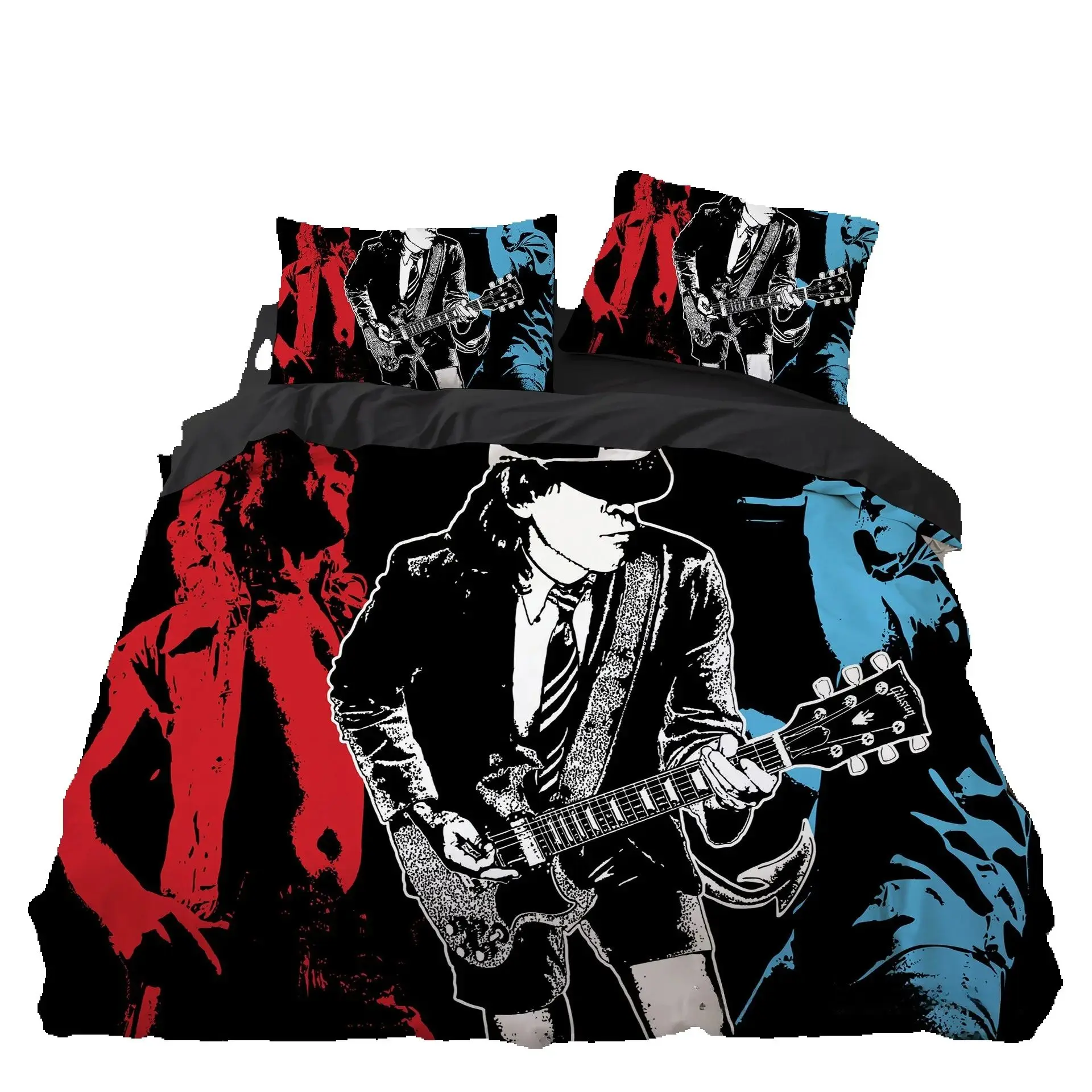 

Музыкальный комплект постельного белья Ac Dc с 3D принтом, детский пододеяльник, наволочка для мальчиков и девочек, спальня, двойное одеяло Queen King, комплект постельного белья ﻿