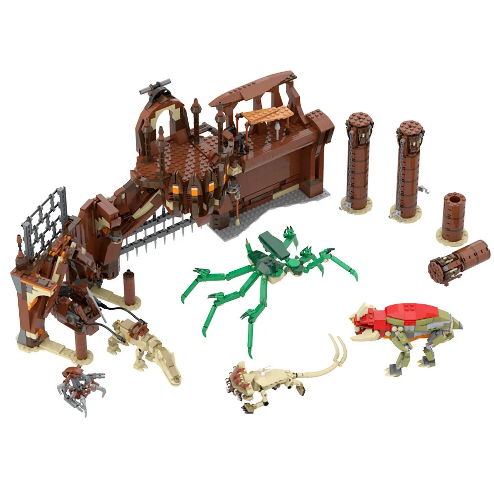 Moc Ginosis Arena Stage Building Block Model Educational for Children Collectible Bricks Toys Parent-child Games  Gifts