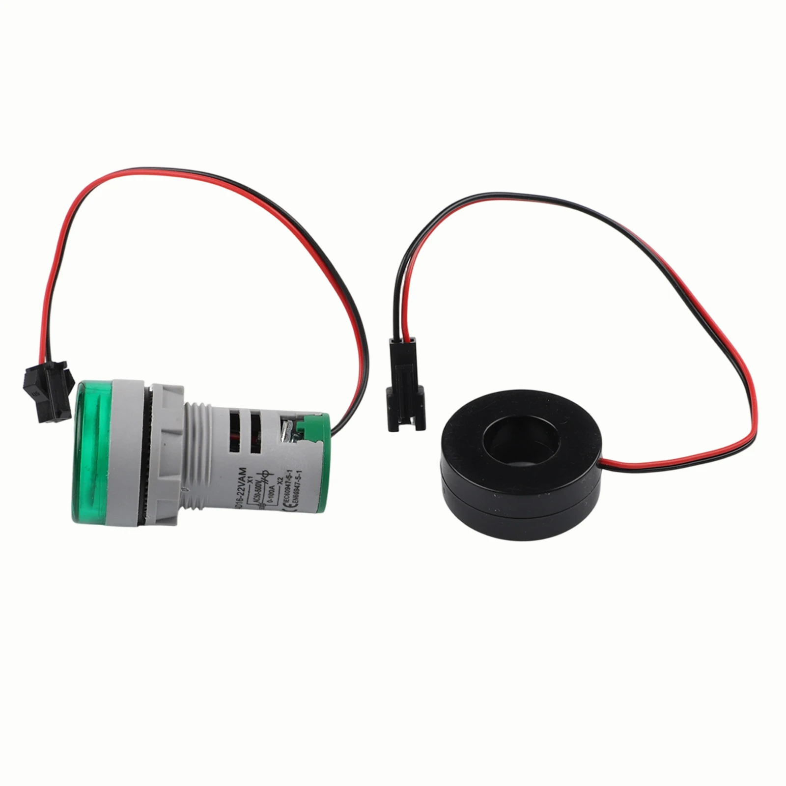 Dual display Digital Voltmeter Round Set Voltage Wire 22mm 2in1 50-500V Accessories Ammeter Equipment Replacement