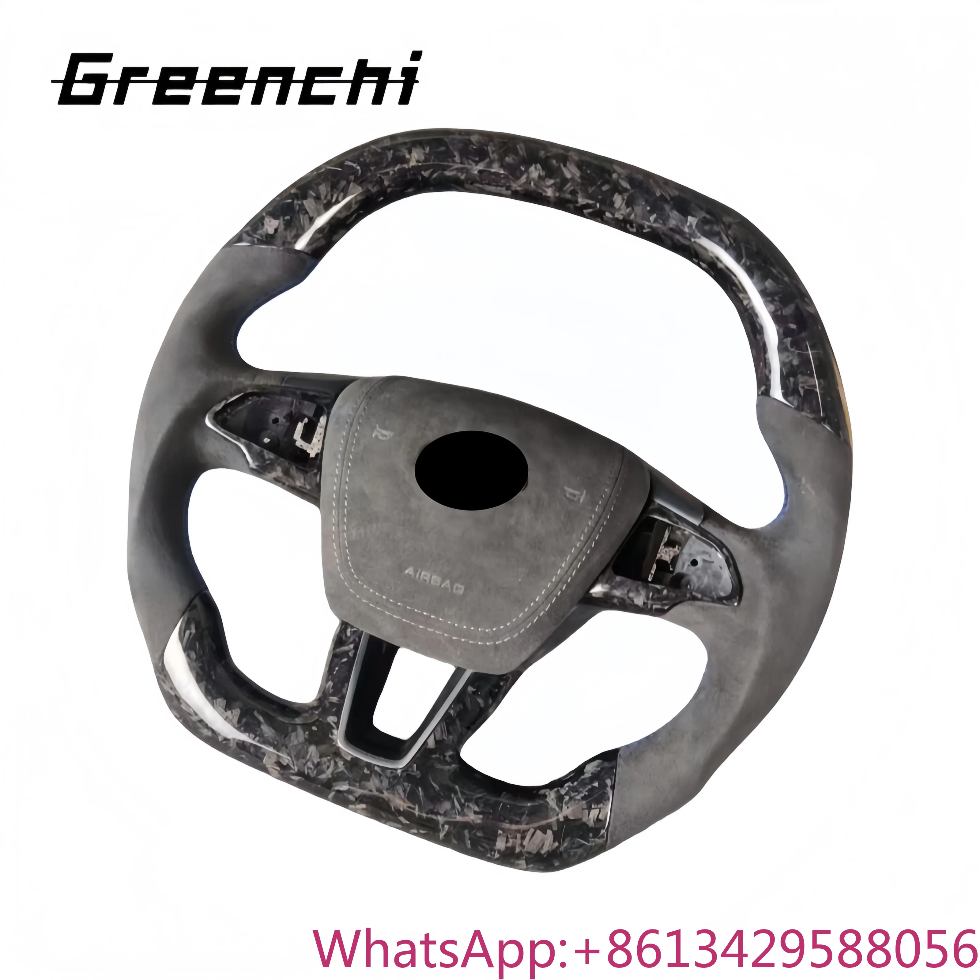 

For the Ford Focus Kuga Escape MK4 ST Sport Flat Bottomed Forged Carbon Fiber Steering Wheel
