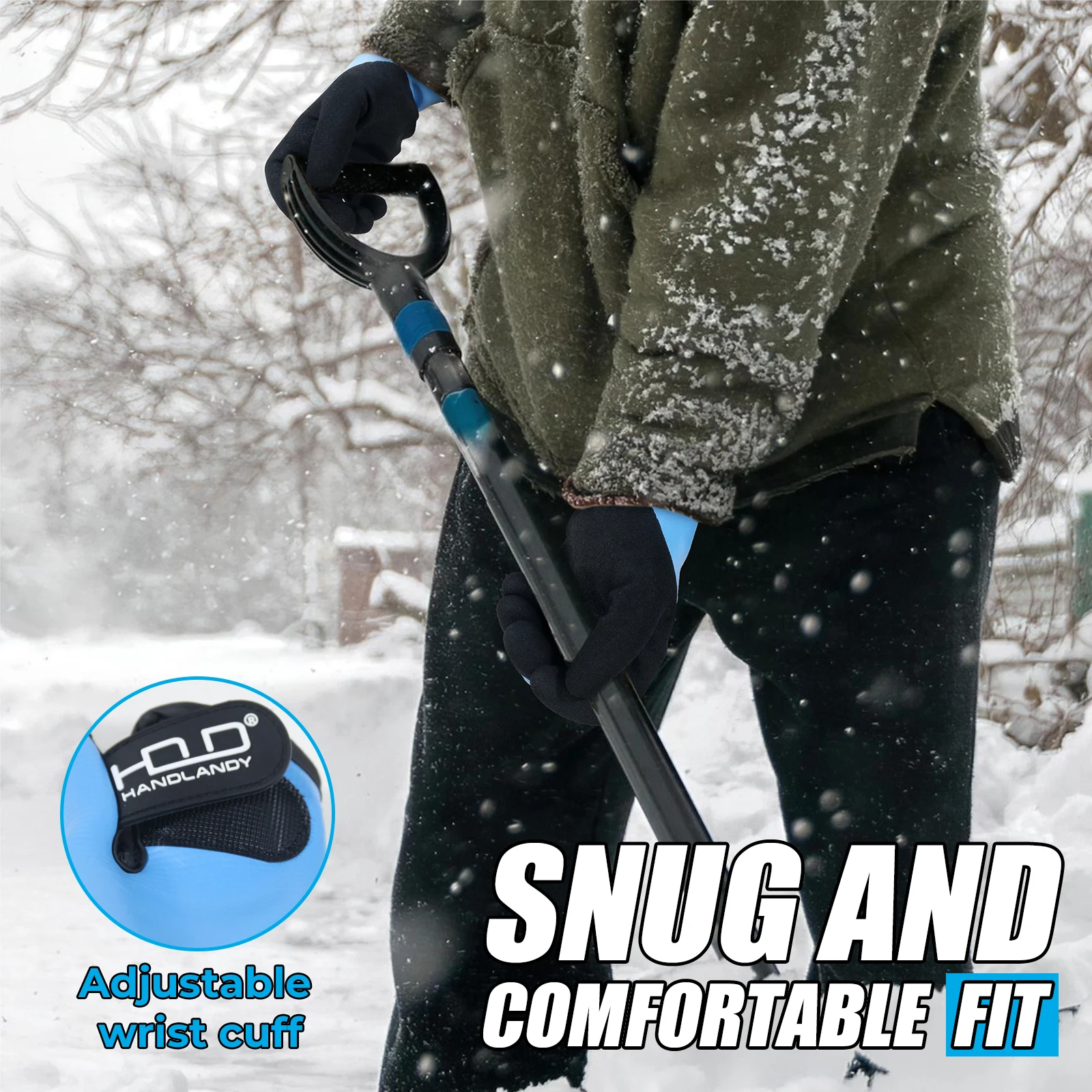 HANDLANDY Waterproof Work Gloves for Cold Weather, Insulated Winter Freezer Work Gloves with Grip CE certification work gloves