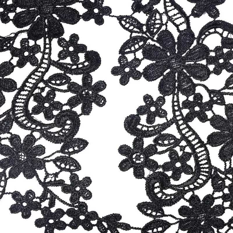 بقع زهور سوداء لملابس تصنعها بنفسك ، زين تطريز ، خياطة فستان زفاف ، إكسسوارات ملابس ، ج ، زوجان #5