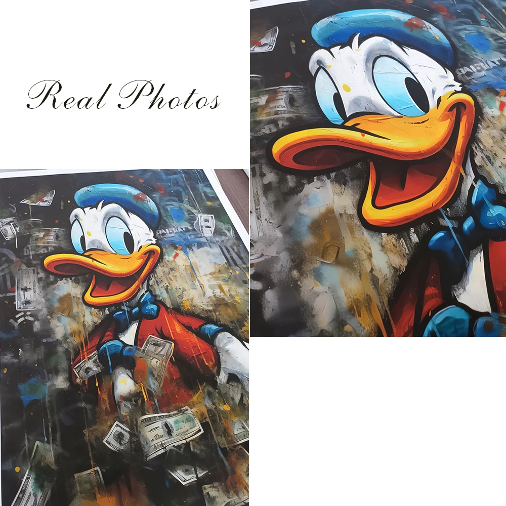 Disney Make Your Move Donald Duck Canvas Painting Graffiti Pop Art Poster Print Wall Art Picture For Office Room Home Decoration