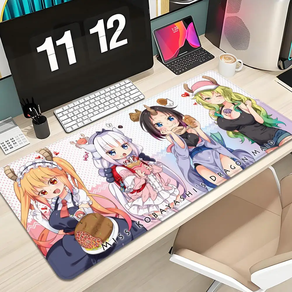 

Kanna Kamui Miss Kobayashi Dragon Maid Mouse Pad Keyboard Mousepad large 1200X600 mm Desk Mat PC Gamer High printing Table pad