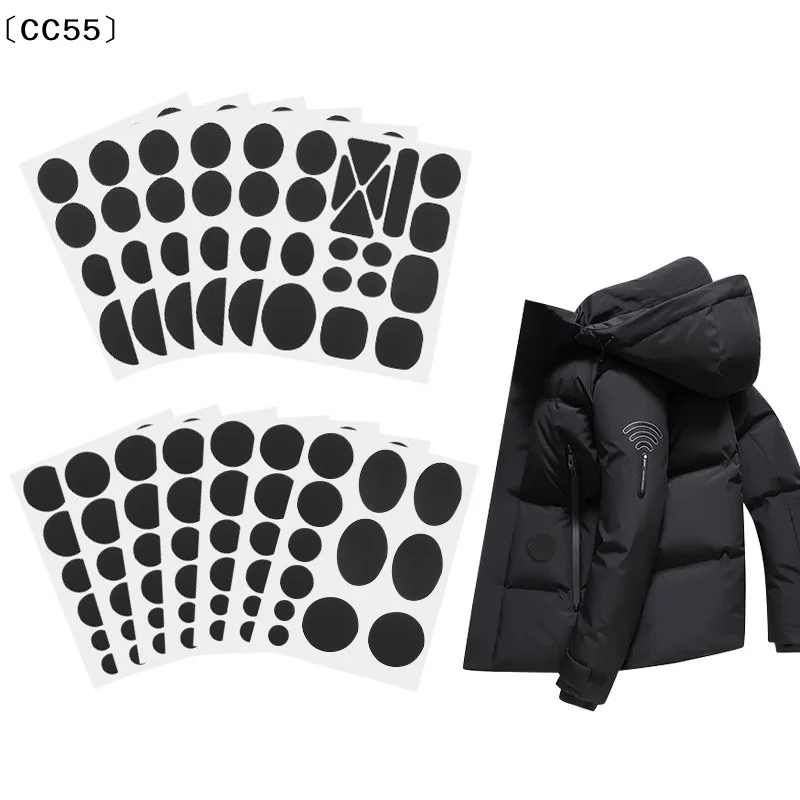 1 Set selbstklebende Reparaturflicken für Kleidung, verschiedene Formen, universelle, langlebige Stoffreparaturen für Daunenjacken und Kleidungsstücke〔CC55〕