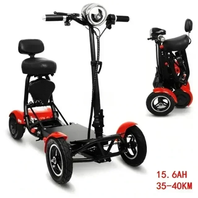 36V 500W Dual Motor Powerful Electric Scooter For Seniors Disabled 10 Inch Folding Electric Mobility Scooter Protable 4 Wheel