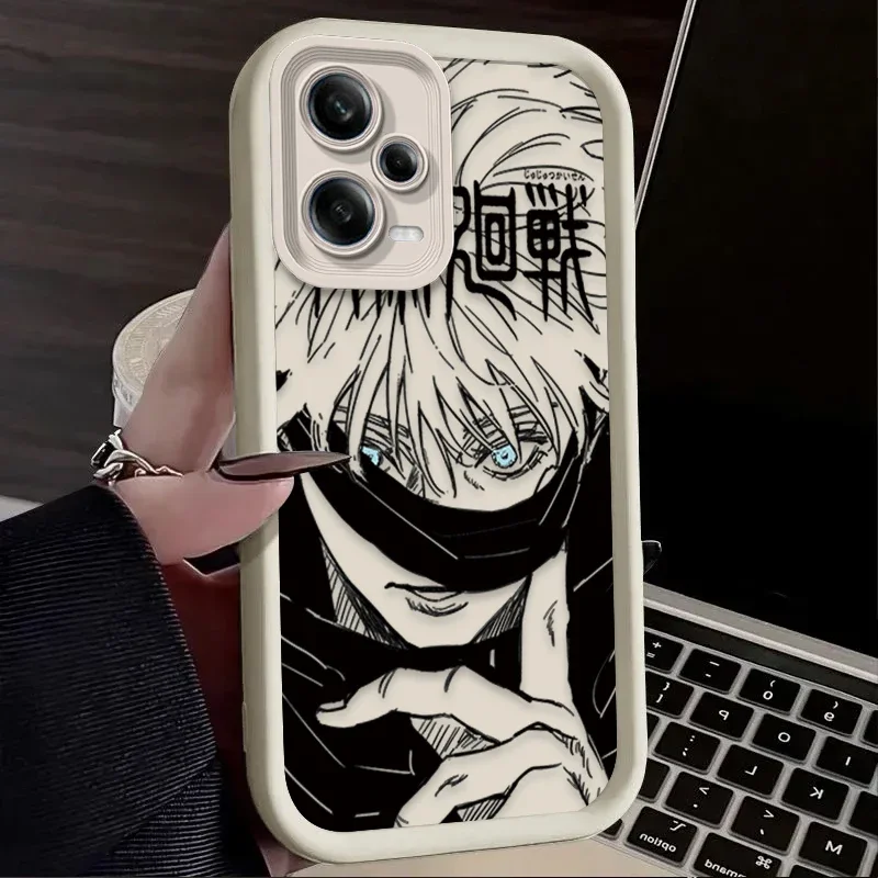 Anime Jujutsu Kaisen Phone Case for Xiaomi Redmi Note 13 12 11 Pro Plus 4G 5G 12S 11S 10S 10 9 9S 8 12C 13C A3 Silicone Cover