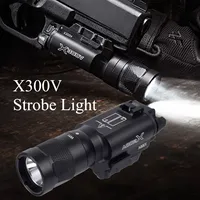 Tactical X300V Strobe Flashlight Surefire X300 Metal Pistol Gun LED Scout Light Fit 20mm Rail Airsoft Weapon Hunting