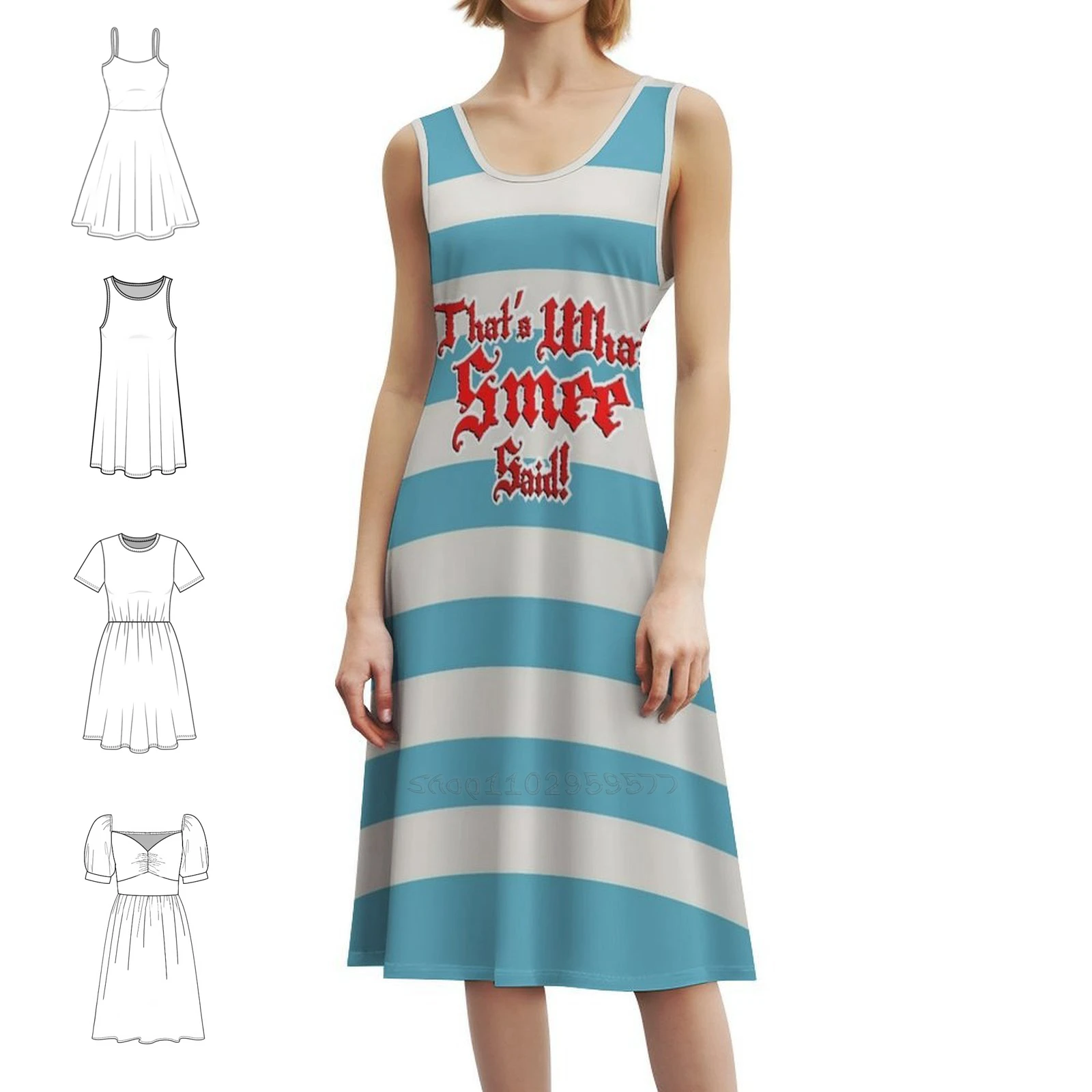 

That'S What Smee Said Bohemian Sleeveless Dress For Women Print Beach Party Dresses Smee Pirate Hook Ship Ocean Swab Deck Dress