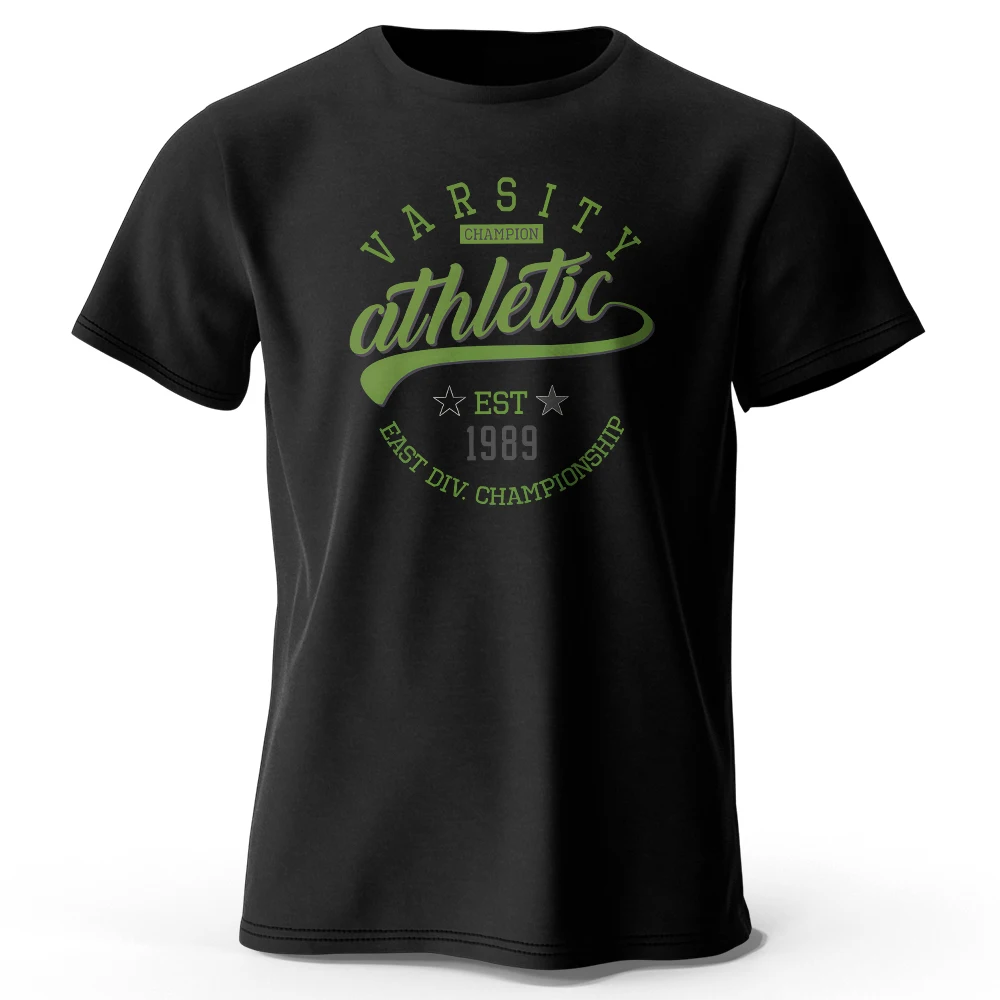 New Men's Graphic Varsity T-Shirt 100% Cotton Short Sleeve Tops for Men and Women Vintage Tees S-5xl