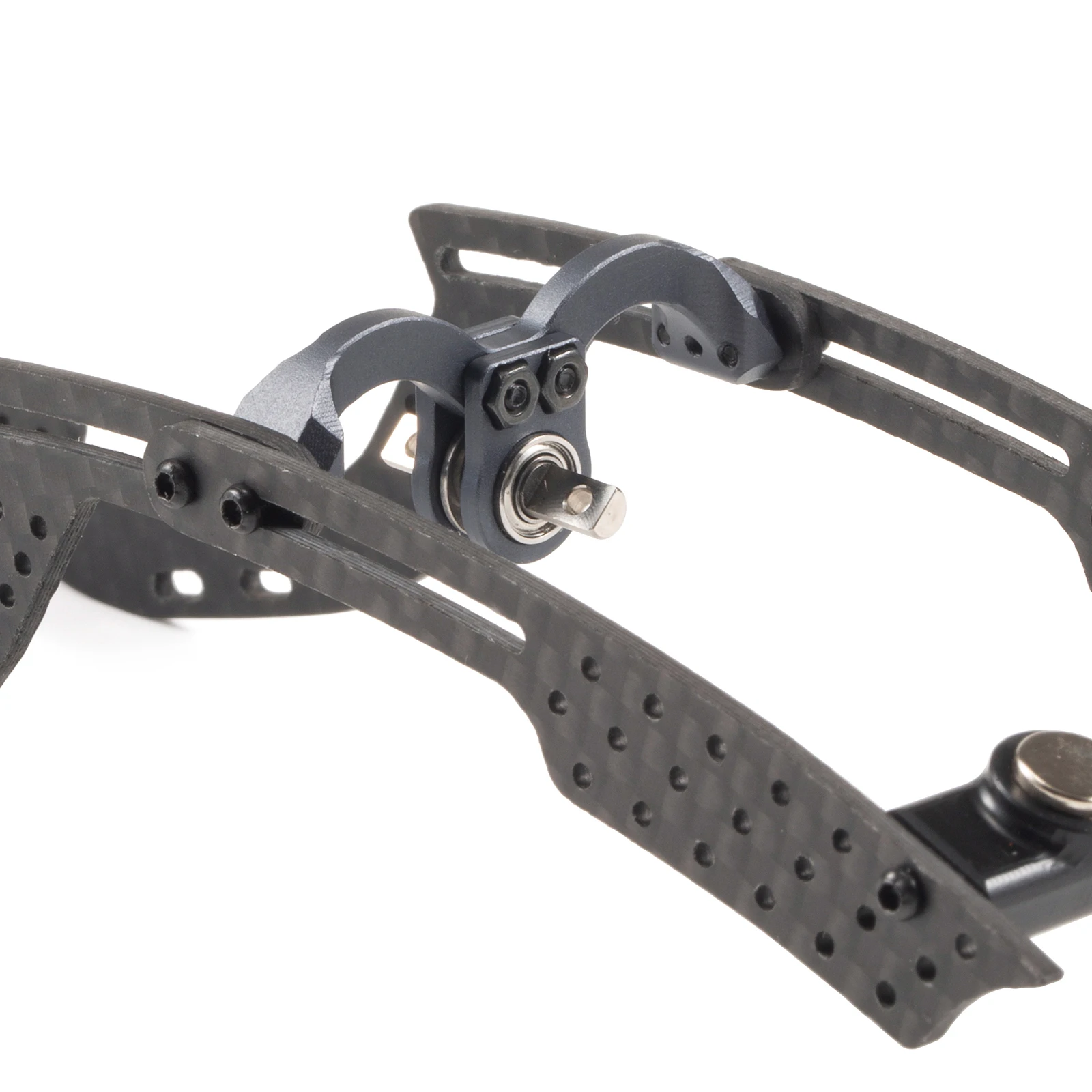 Machined Aluminum Arched 1/24 Carrier Bearing for High Clearance SCX24 Custom Build Micro LCG Crawler Chassis