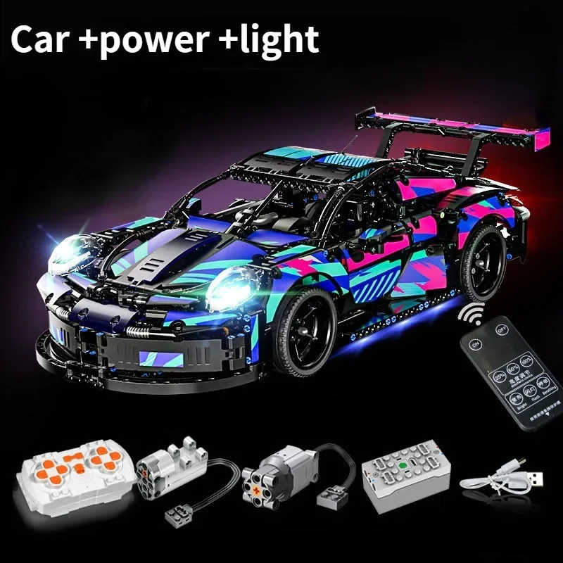 Technical City Car Cyberpunk Speed Racing Vehicle Building Blocks Compatible 42096 20097 Assembly Toys For Kid Birthday Gift