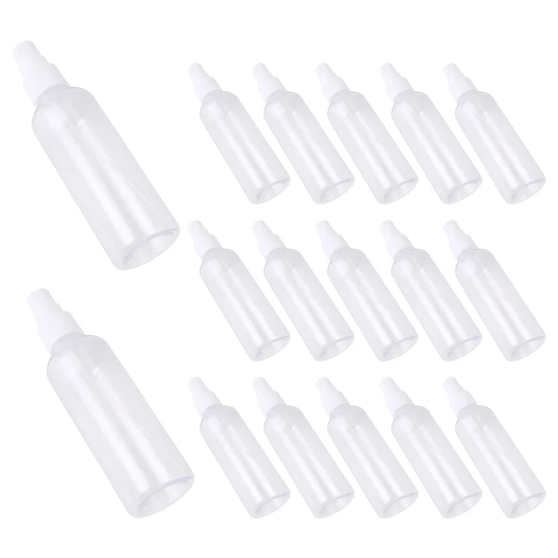 A28F-50PCS 100ml 透明プラスチック香水アトマイザー 小型ミニ空スプレー詰め替えボトル トラベルボトルセット