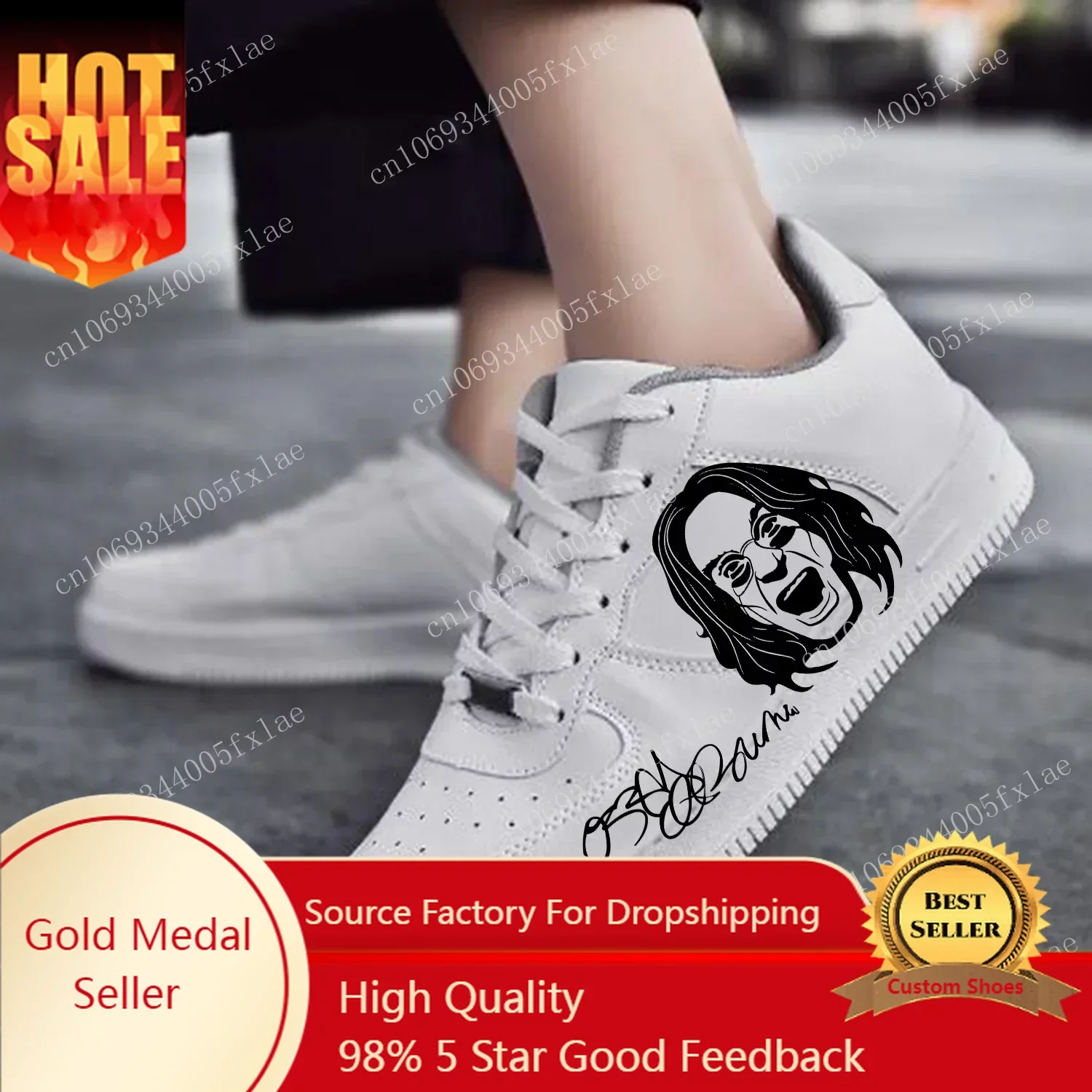 Ozzy Osbourne AF Basketball Mens Womens Sports Running High Quality Flats Force Sneakers Lace Up Mesh Customized Made Shoe