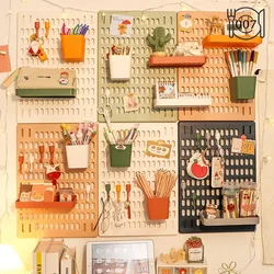 Storage Rack Punch-free Household Hole Board Wall Dormitory Kitchen Bathroom Wall Shelf Wall Hanging Storage Hook Rack Shelves