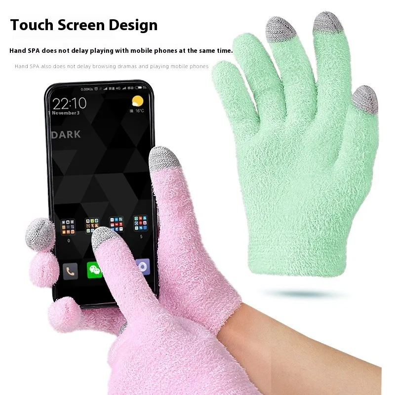 Гелевые носки на каблуке из перьевой пряжи, короткие без пальцев, нескользящие силиконовые перчатки для рук, защитные рукава из растительного волокна с полным носком