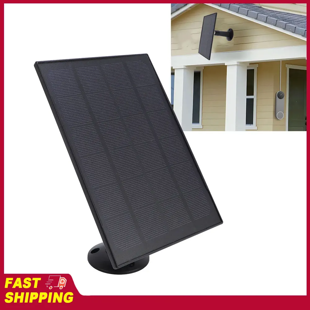 Solar Panel for Battery Cameras Type C Solar Panel for Bird Feeder Camera 360 Degree Mount IP66 Water Proof 2 in 1 for Outdoor