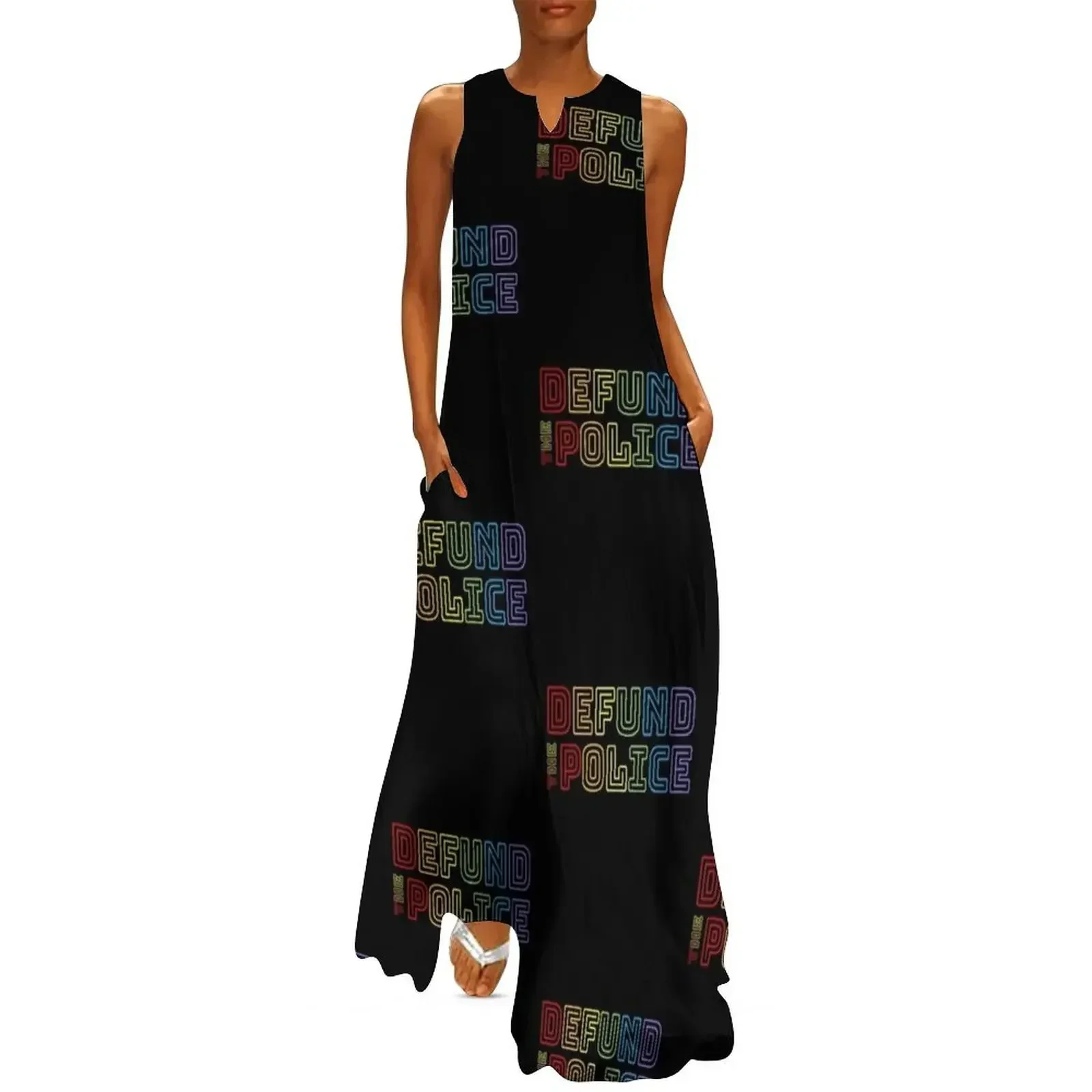 

Defund the Police [Brights] Long Dress Summer dresses for women women's evening dress 2025 woman dress Dresses