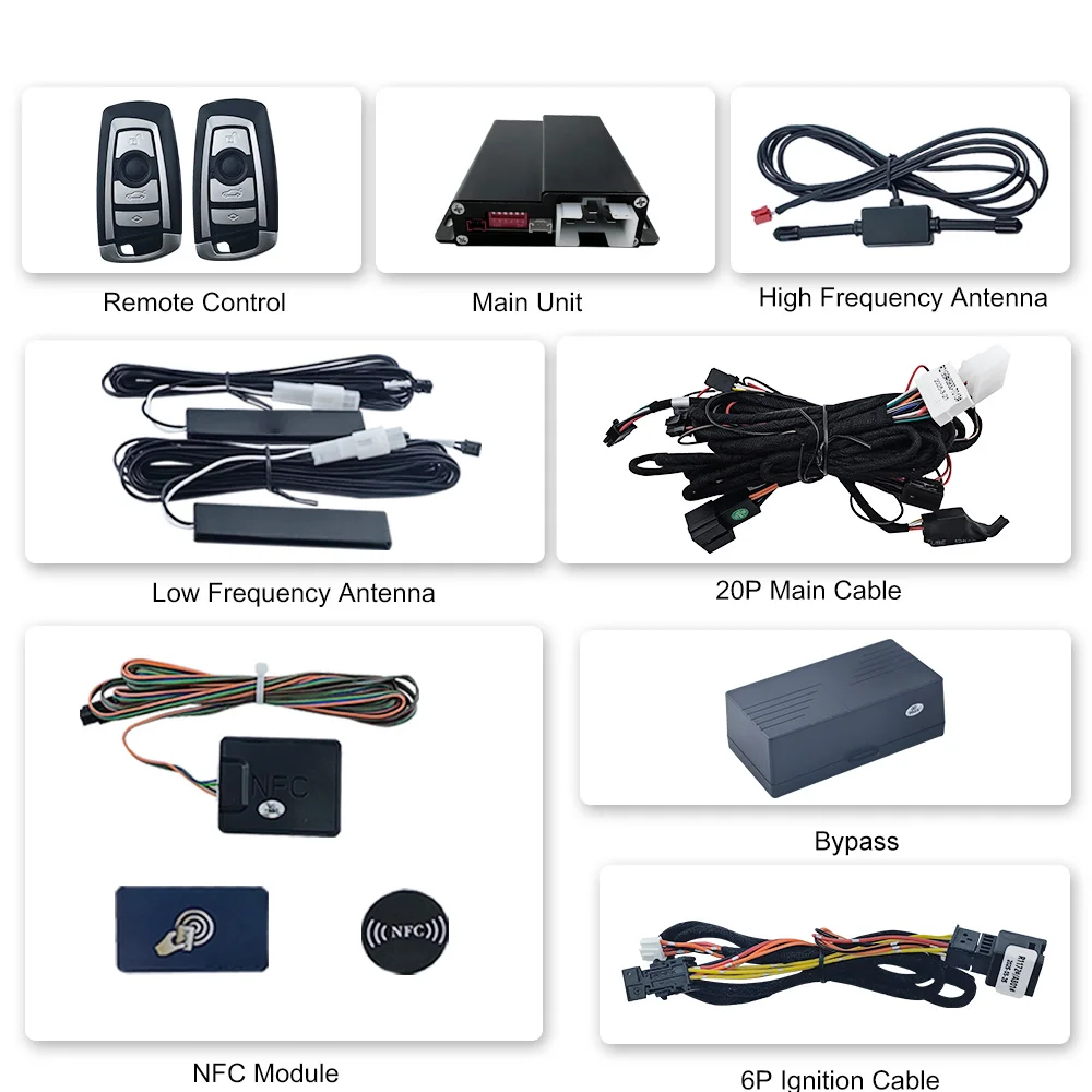 OVI 8900 PKE Keyless Entry Smart Car Start Car Remote Start Kit for W 3 Serious E90 E91 E92 E93 F30 G20 D Plug and Play