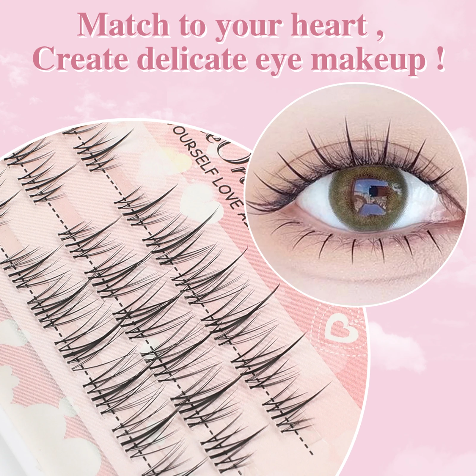 Premade Volume Fan Eyelashes Easier to Graft Not Scatter Fluffy Lashes for Cosplay Party Makeup