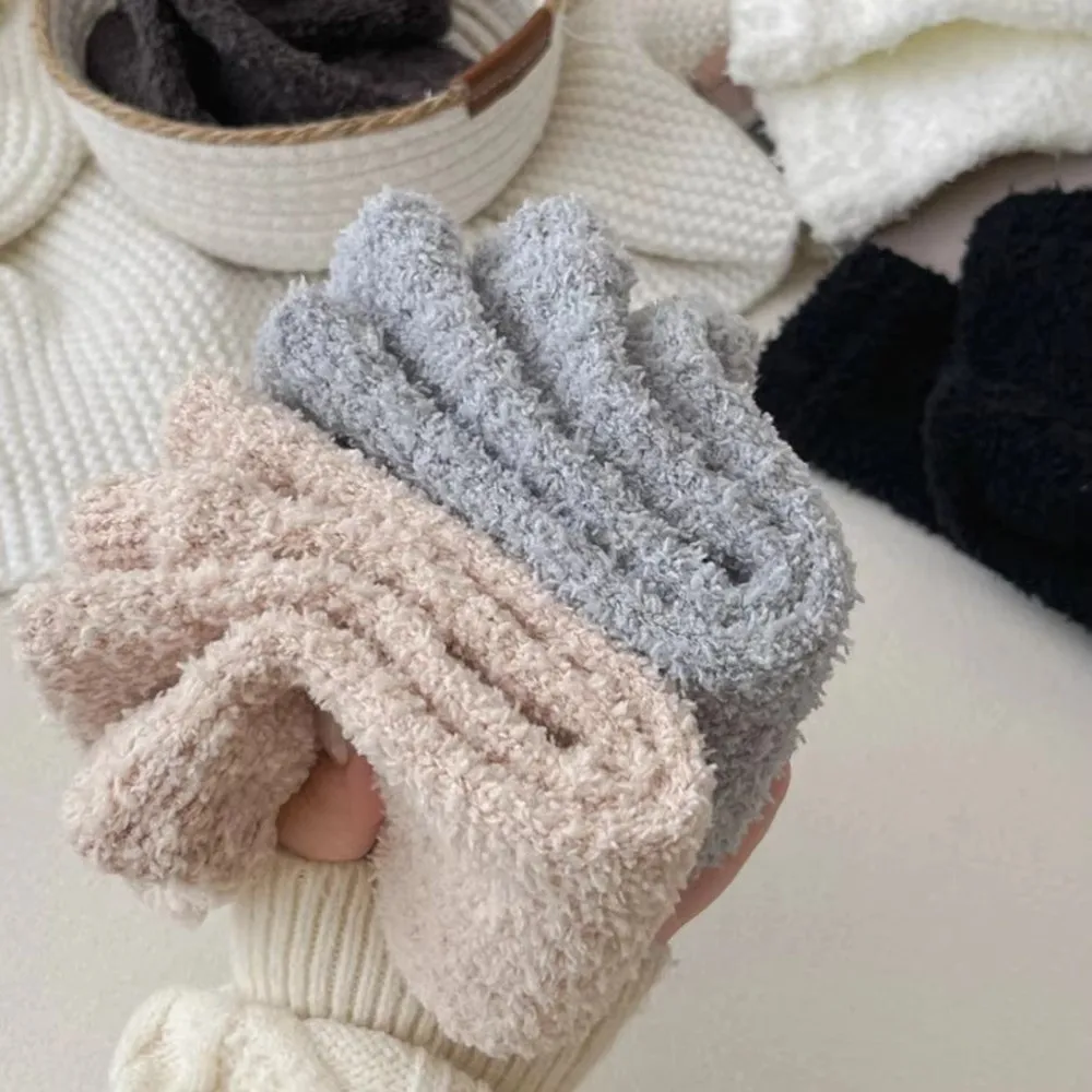 النساء الخريف الشتاء تدفئة الساق رشاقته طويلة الساق الأكمام دفئا المرجان الصوف الركبة حامي الجوارب #2