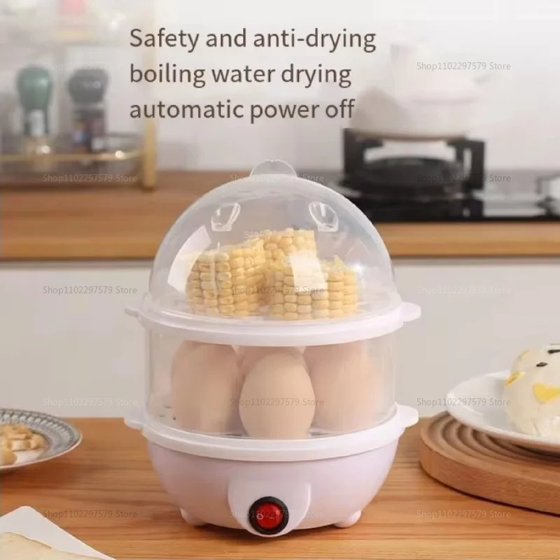 Electric Eggs Cooker, Rapid Multifunctional Mini Eggs Cooker Boiler For Poached Eggs, Scrambled Eggs, Omelets, Auto Shut image 2