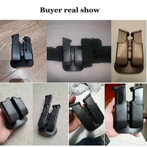 डबल मैगज़ीन होल्डर यूनिवर्सल 9mm .40 मैग होल्स्टर ग्लॉक 17 बेरेटा M9 M92 USP पैडल मैगज़ीन पाउच केस के लिए 8 best sales ग्लॉक मैगज़ीन होल्स्टर - №3