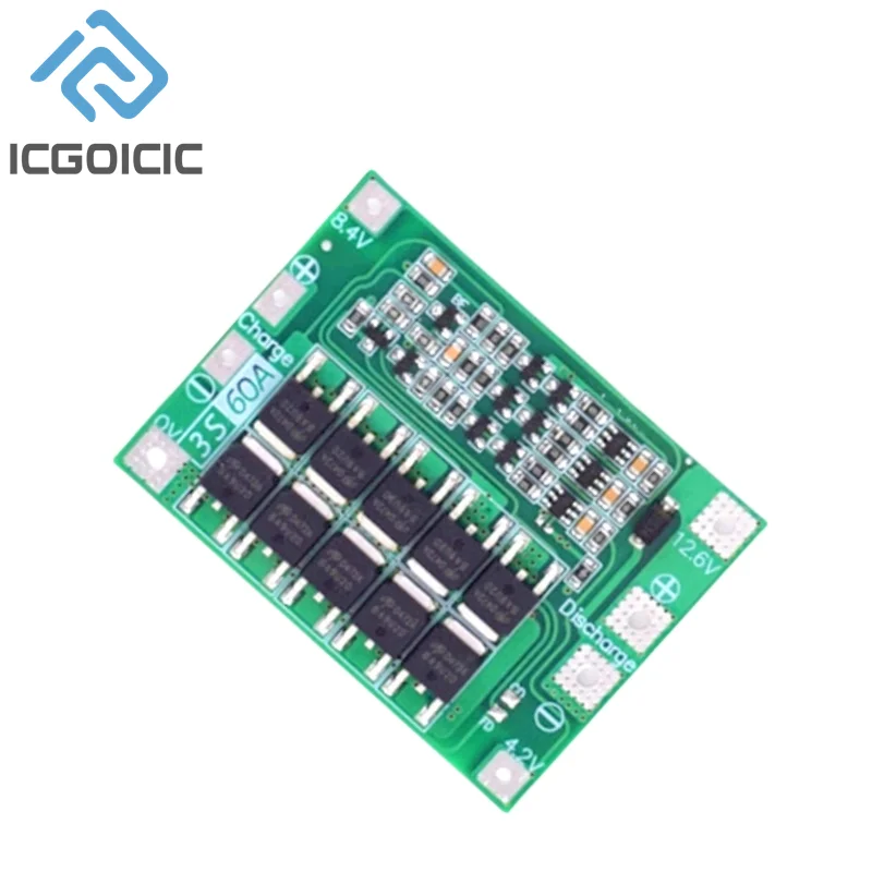 3S/4S 40A 60A Li-ion Lithium Battery Charger Protection Board 18650 BMS For Drill Motor 11.1V 12.6V/14.8V 16.8V Enhance/Balance