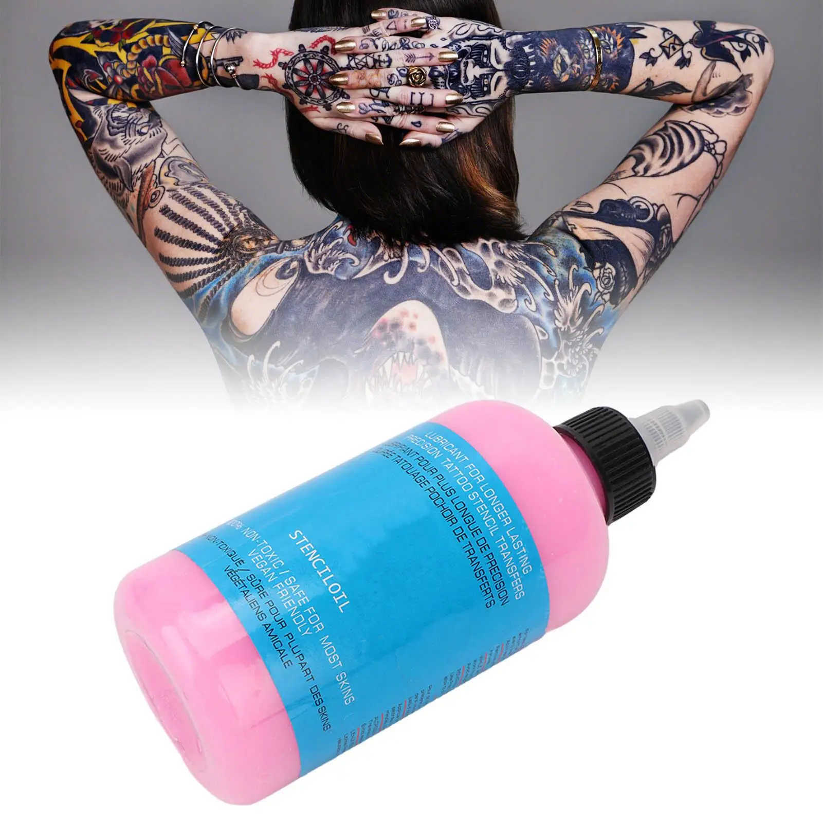 Skin-Friendly Tattoo Transfer Cream for Long-Lasting Stencils - Fast Application & Moisturizing Formula