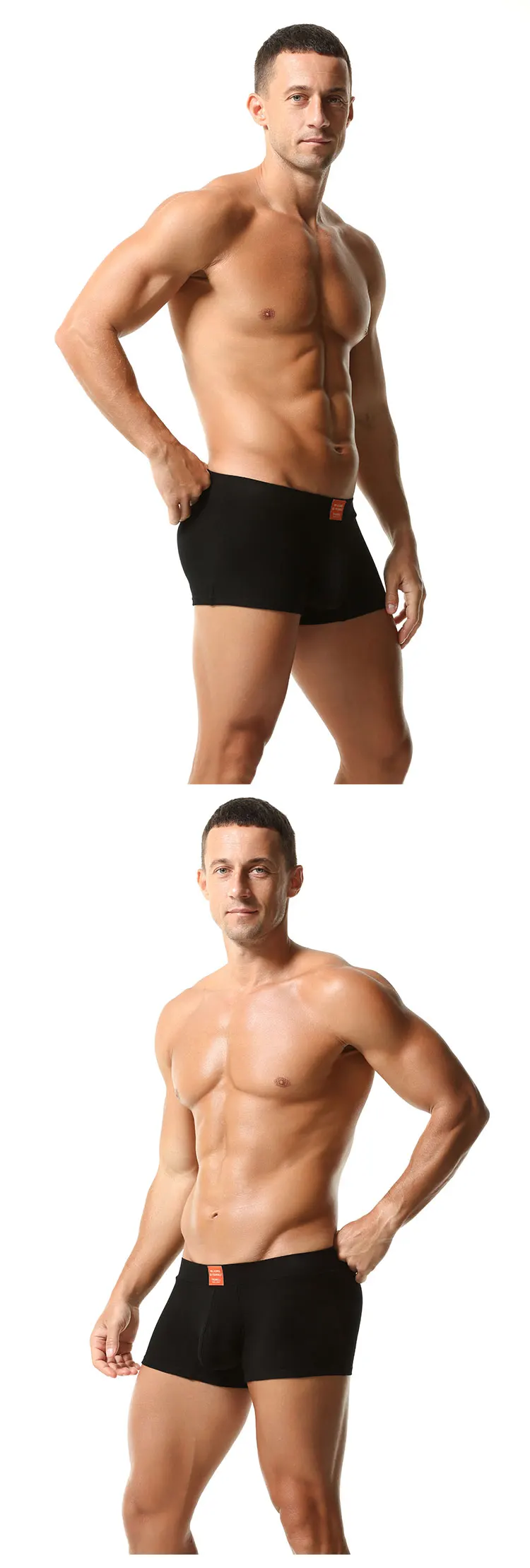 TAUWELL Herren Gerippte Boxershorts mit 3D-Konturierter Tasche Elastischer Bund Weicher Stretch-Stoff für Komfort Lässige Unterwäsche – Detail 5