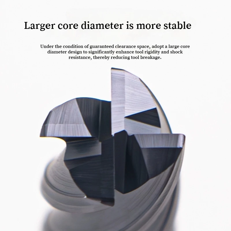 4 Flutes CNC Corner Radius End Mill HRC70 Tungsten Steel Carbide Cutter R0 5 R1 R2 for Aluminum
