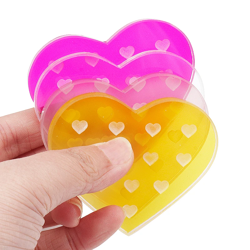 Heart-shaped Crystal Eyelash Glue Shims Tray Pad Grafting False Lashes Extension Holder Pallet Board Stand Women Makeup Tools