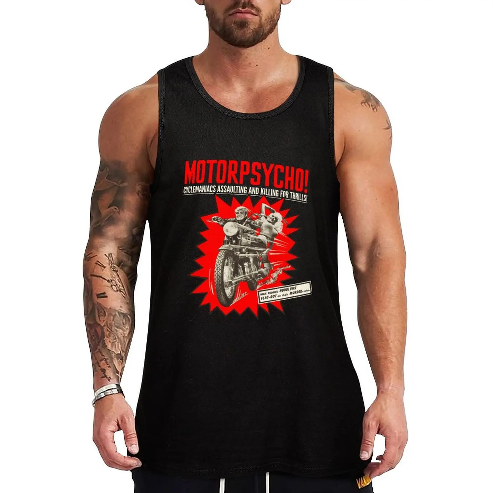Motorpsycho! Tank Top Sleeveless T-shirt man vest
