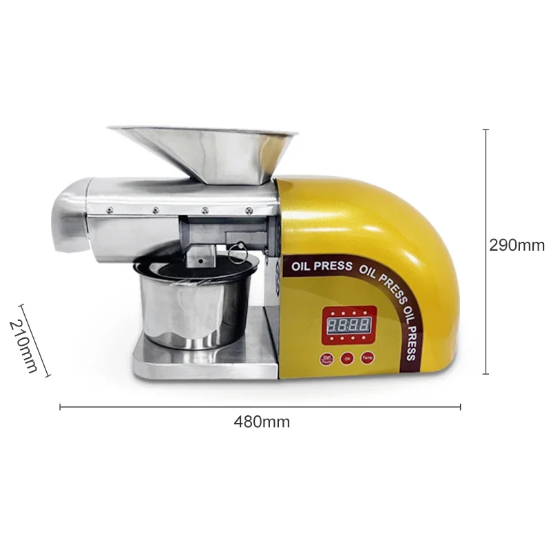 Automatic Household Smart Stainless Steel Electric  Machine Peanut Sesame Coconut Oil Press