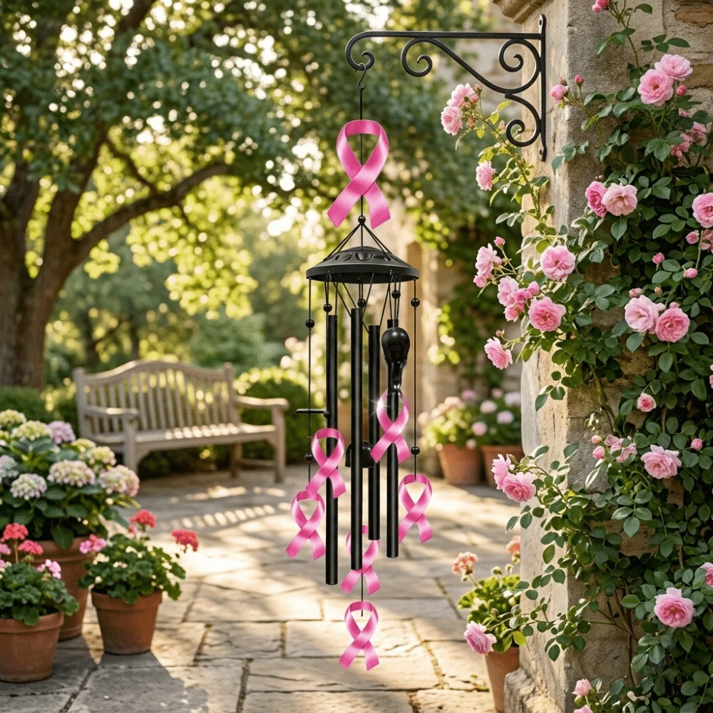 Elegant Metal Wind Chime Premium Metal Durable Wind Catcher Soft Ringing Sound Painted Ornament Wind chime lamp