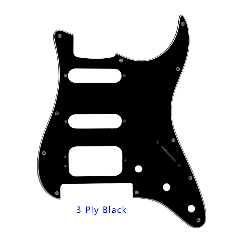 Pleroo Quality Guitar Pickguard - For US 11 Screw Holes Strat With Floyd Rose Tremolo Bridge Humbucker Single HSS Scratch Plate