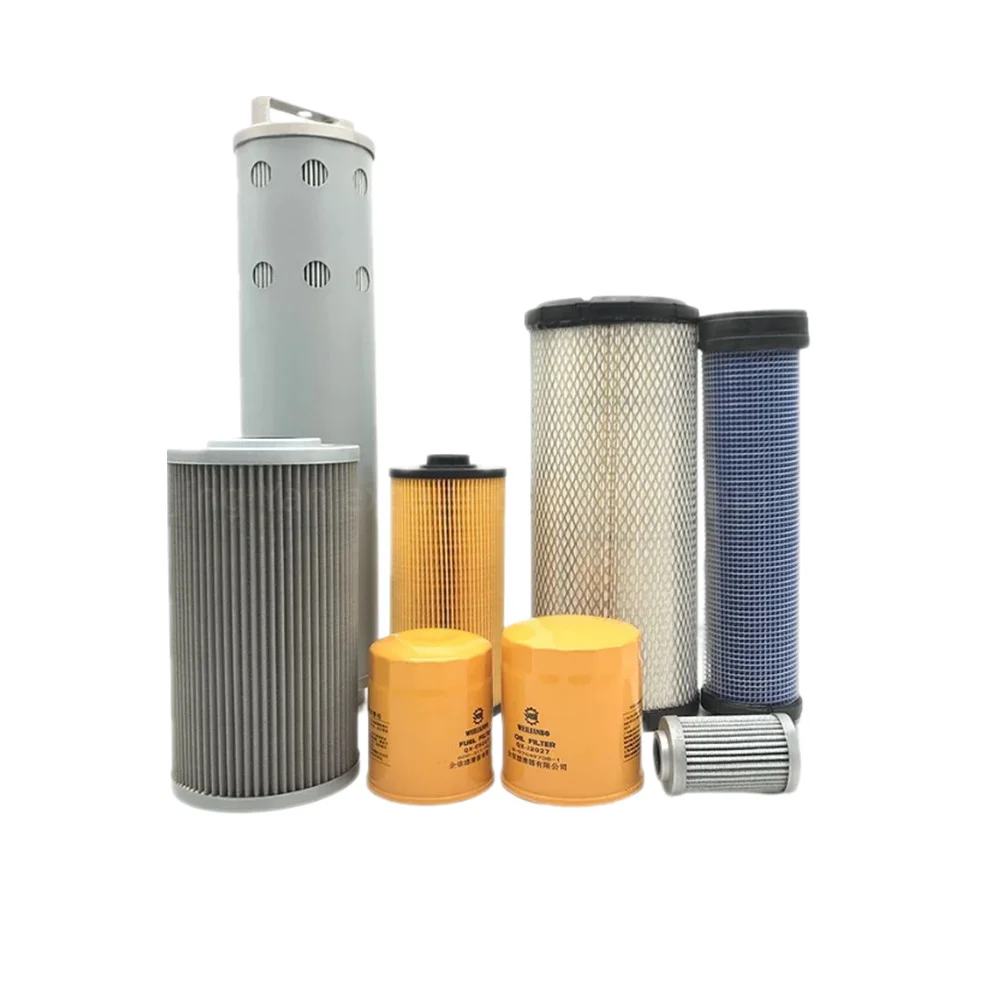 

For Sany SY55 60 65C 75-8-9 Excavator Parts Hydraulic Oil Diesel Air Filter Maintenance