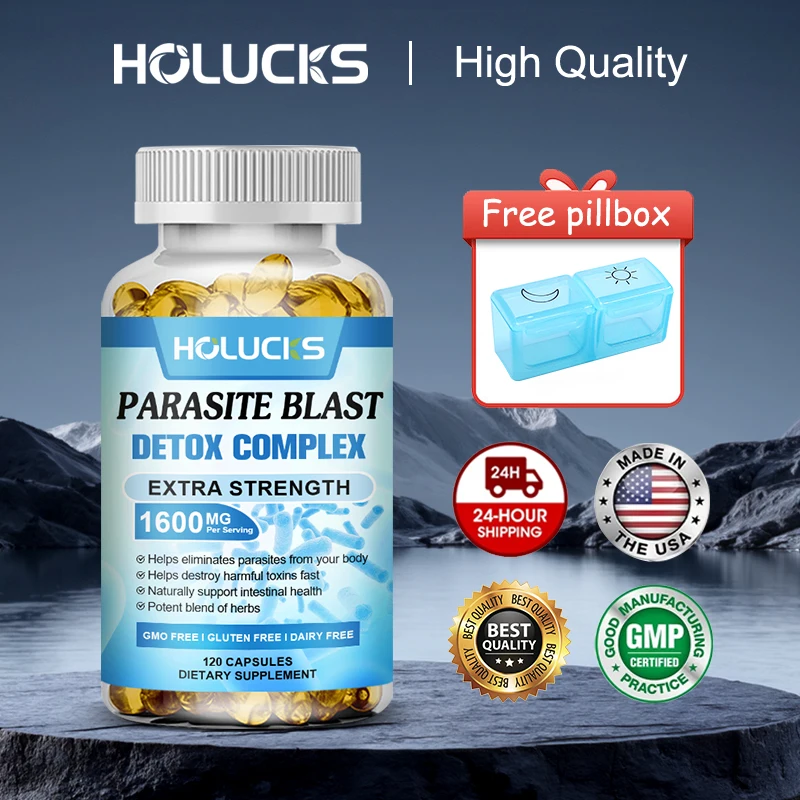 Capsule complesse disintossicanti naturali per parassiti, supportano l'equilibrio della flora intestinale e la vitalità generale, purificazione interna, immunità