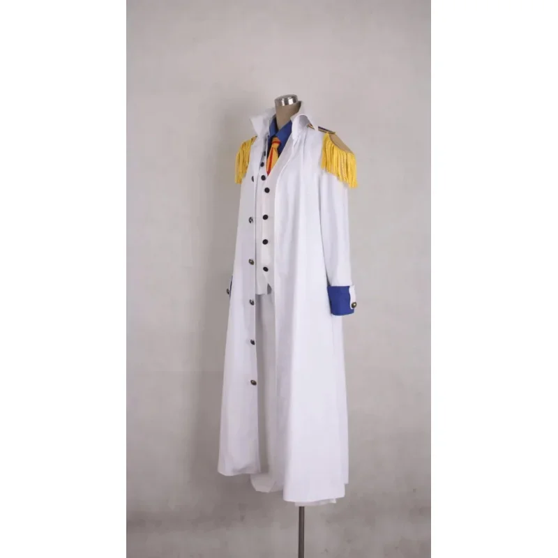 Aokiji Kuzan Темно-синяя униформа Адмирал Косплей Костюм MN3