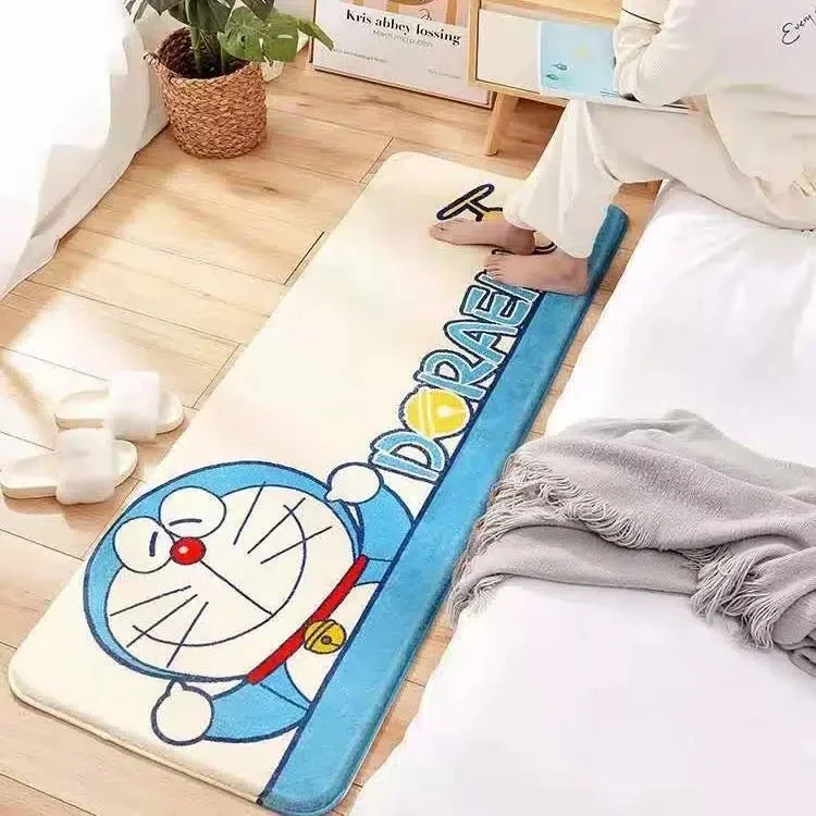 Doraemon Bedside Rug Living Room Blanket Children's Room Full Floor Mat Large Area Girl's Bedside Rug