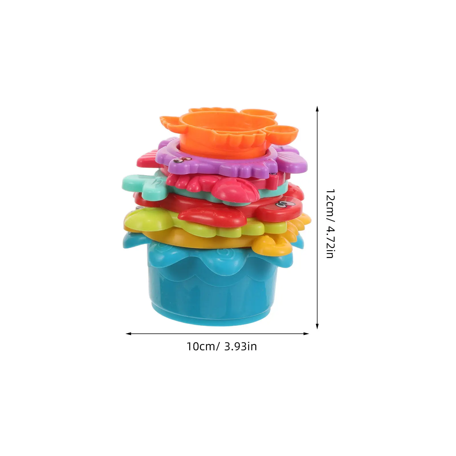 2Sets Stacking Cups Early Education Infant Learning Prop Interactive Fine Motor Skill Development Building Play for Toddlers