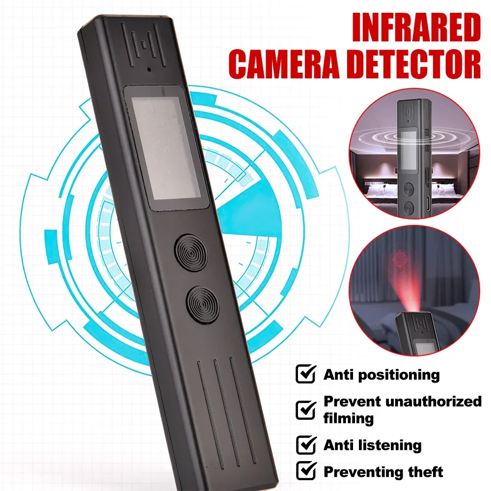 

Anti Candid Camera Detector RF Wireless Signal Scanner Anti-Spy Car GPS Tracker Wiretapping Hidden Camera Finder for Hotel Home