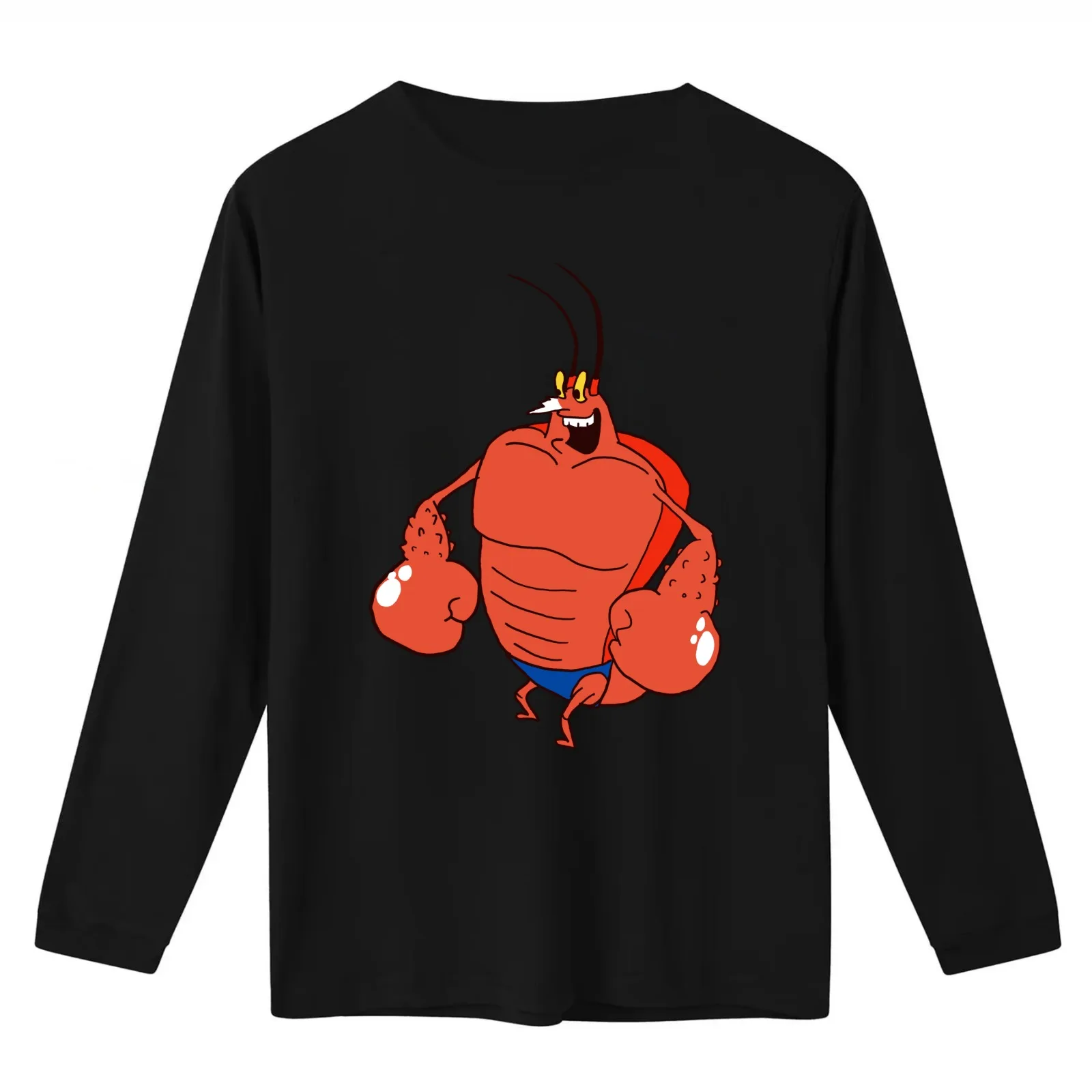 Larry The Lobster T-Shirt Summer Casual Cotton Tee Oversized Streetwear Tops Vintage Graphic Print Loose Fit Short Sleeve